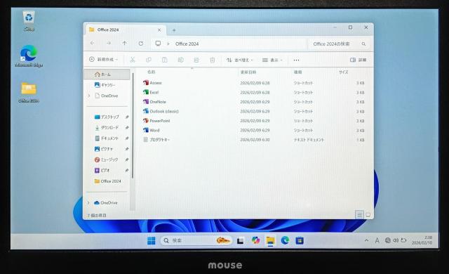 mouse Corei7 ������8GB SSD256GB Web�J���� Windows11 Office2024 ���𑜓x�t��HD �� PC�{��/���Ӌ@��� 