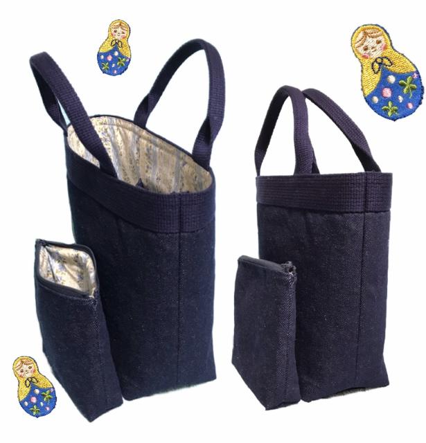 hハンドメイド〓デニムバッグ&ポーチ〓in花柄&マトリョーシカ < 女性ファッション hハンドメイド〓デニムバッグ&ポーチ〓in花柄&マトリョーシカ < 女性ファッションの