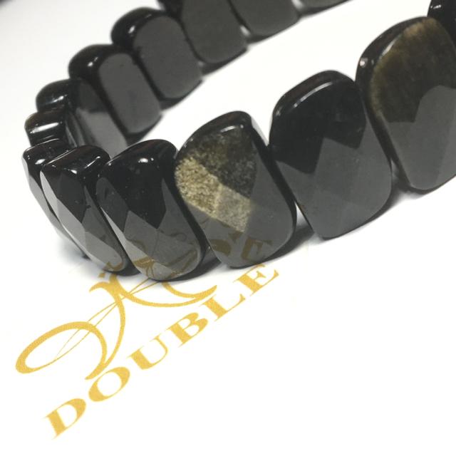 《No.046》キラキラ多面カット ゴールデンオブシディアン < 女性アクセサリー/時計  《No.046》キラキラ多面カット ゴールデンオブシディアン  < 女性アクセサリー/時計の