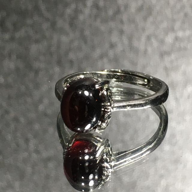 《No.R095》天然石ガーネット フリーサイズリング < 男性アクセサリー/時計  《No.R095》天然石ガーネット フリーサイズリング < 男性アクセサリー/時計の