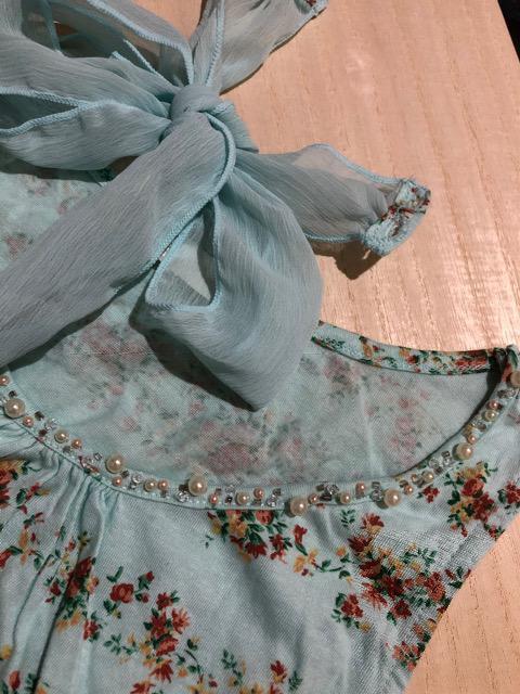 a.r.w/アロー☆パール&ビーズ シフォンリボンは取り外し可能 カットソー  < ブランド  a.r.w/アロー☆パール&ビーズ シフォンリボンは取り外し可能 カットソー  < ブランドの