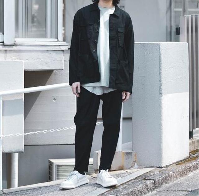 新品タグ付き  シャツ ブラウス 綿麻ストレッチミリタリーシャツジャケット M < 男性ファッション  新品タグ付き  シャツ ブラウス 綿麻ストレッチミリタリーシャツジャケット M  < 男性ファッションの