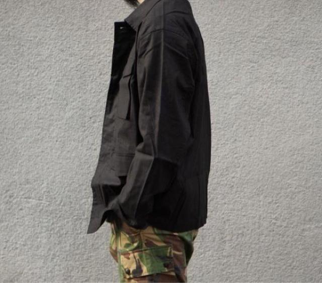 新品タグ付き  シャツ ブラウス 綿麻ストレッチミリタリーシャツジャケット M < 男性ファッション  新品タグ付き  シャツ ブラウス 綿麻ストレッチミリタリーシャツジャケット M < 男性ファッションの
