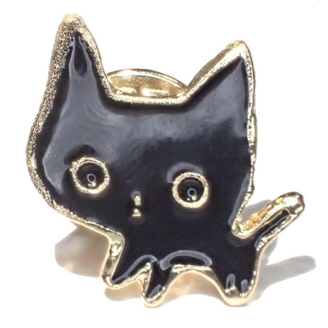 黒猫 クロネコ 子猫 ネコ ねこ エナメル ピンバッジ バッジ ピンズ ピンブローチ ブローチ ラペルピン < 女性アクセサリー/時計  黒猫 クロネコ 子猫 ネコ ねこ エナメル ピンバッジ バッジ ピンズ ピンブローチ ブローチ ラペルピン  < 女性アクセサリー/時計の
