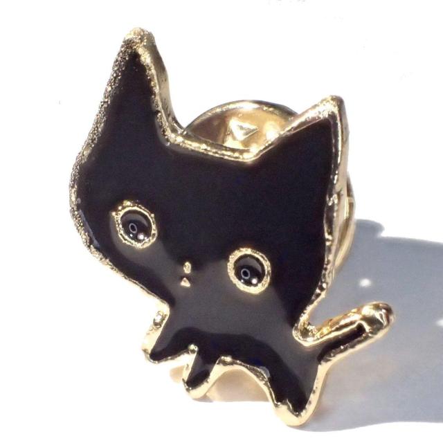 黒猫 クロネコ 子猫 ネコ ねこ エナメル ピンバッジ バッジ ピンズ ピンブローチ ブローチ ラペルピン < 女性アクセサリー/時計  黒猫 クロネコ 子猫 ネコ ねこ エナメル ピンバッジ バッジ ピンズ ピンブローチ ブローチ ラペルピン < 女性アクセサリー/時計の