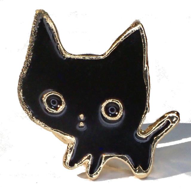 黒猫 クロネコ 子猫 ネコ ねこ エナメル ピンバッジ バッジ ピンズ ピンブローチ ブローチ ラペルピン < 女性アクセサリー/時計  黒猫 クロネコ 子猫 ネコ ねこ エナメル ピンバッジ バッジ ピンズ ピンブローチ ブローチ ラペルピン < 女性アクセサリー/時計の