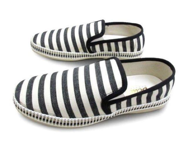 1円~C341新品Dedesジュート巻きスリッポンシューズ25.5aボーダー柄黒×白♂ < 男性ファッション  1円~C341新品Dedesジュート巻きスリッポンシューズ25.5aボーダー柄黒×白♂  < 男性ファッションの