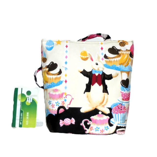 ◆くったりタイプ◆スクエアベーシックトートバッグ◆黒猫とうさぎが誘う甘い世界◆ < 女性ファッション ◆くったりタイプ◆スクエアベーシックトートバッグ◆黒猫とうさぎが誘う甘い世界◆ < 女性ファッションの