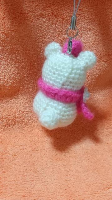 くま雪だるま*編みぐるみストラップ(ショッキングピンク) < ペット/手芸/園芸 くま雪だるま*編みぐるみストラップ(ショッキングピンク) < ペット/手芸/園芸の