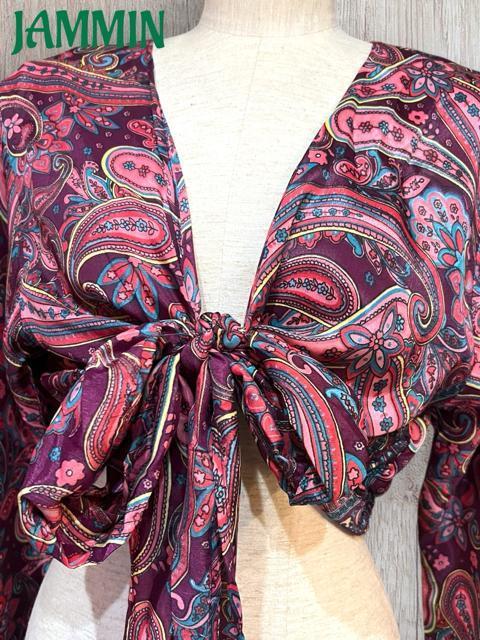 ペーズリー柄フレア袖ボレロ チョリ 衣装 ベリーダンス アジアン ヒッピー < 女性ファッション ペーズリー柄フレア袖ボレロ チョリ 衣装 ベリーダンス アジアン ヒッピー < 女性ファッションの