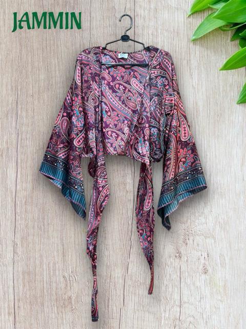 ペーズリー柄フレア袖ボレロ チョリ 衣装 ベリーダンス アジアン ヒッピー < 女性ファッション ペーズリー柄フレア袖ボレロ チョリ 衣装 ベリーダンス アジアン ヒッピー < 女性ファッションの