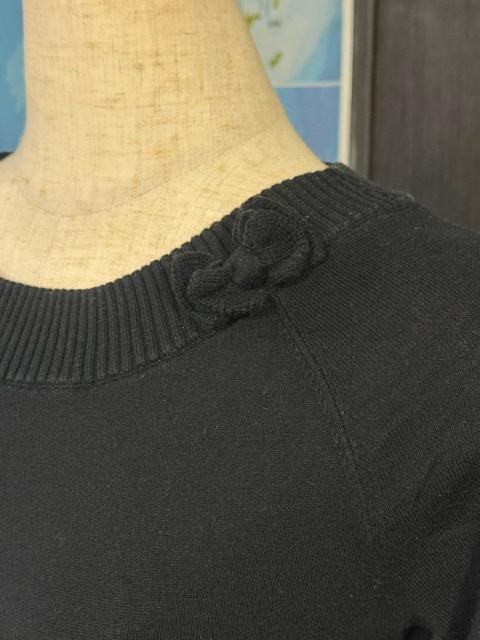 ブルーレーベル 黒い長袖ニット チェック柄カフス サイズ38 < ブランド ブルーレーベル 黒い長袖ニット チェック柄カフス サイズ38 < ブランドの