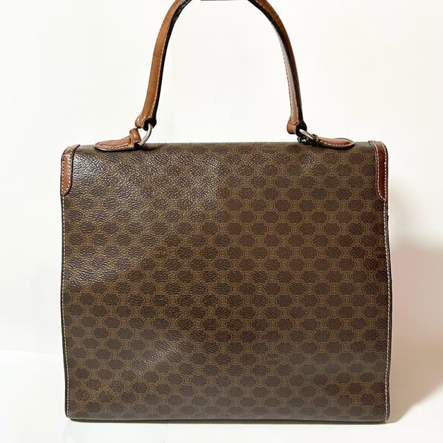 CELINE �}�J�_�� �t�����g�����O���� ���B���e�[�W �Z���[�k PVC ���U�[ �n���h�o�b�O �u���E�� �� �u�����h�� 