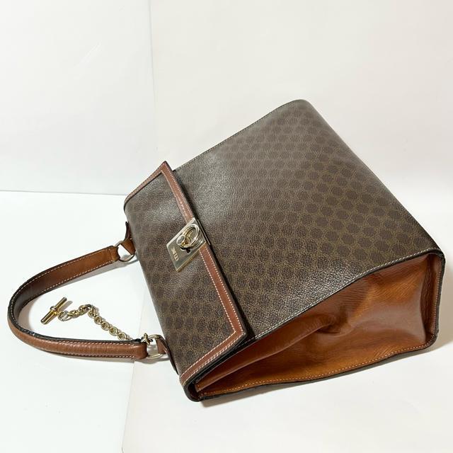 CELINE �}�J�_�� �t�����g�����O���� ���B���e�[�W �Z���[�k PVC ���U�[ �n���h�o�b�O �u���E�� �� �u�����h�� 