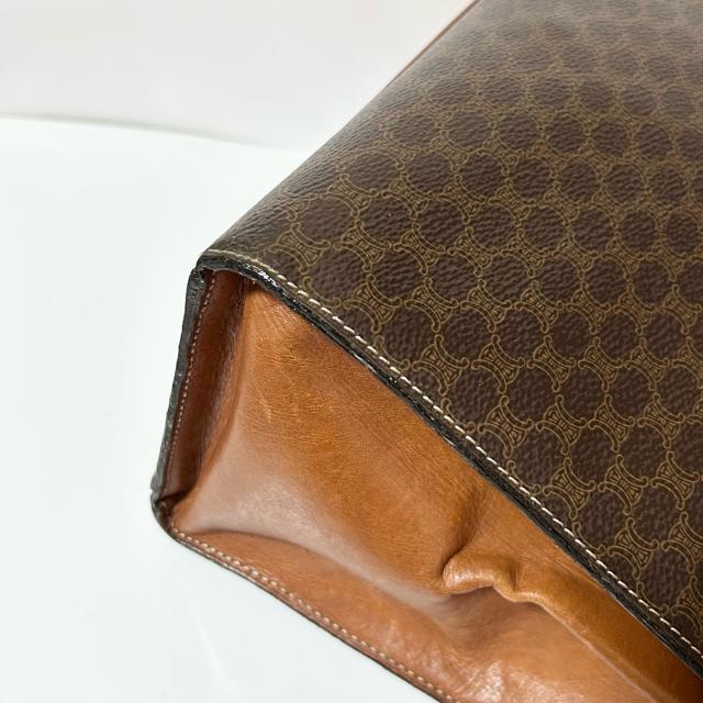 CELINE �}�J�_�� �t�����g�����O���� ���B���e�[�W �Z���[�k PVC ���U�[ �n���h�o�b�O �u���E�� �� �u�����h�� 