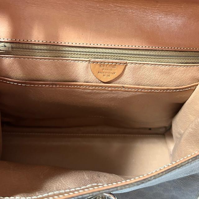 CELINE �}�J�_�� �t�����g�����O���� ���B���e�[�W �Z���[�k PVC ���U�[ �n���h�o�b�O �u���E�� �� �u�����h�� 
