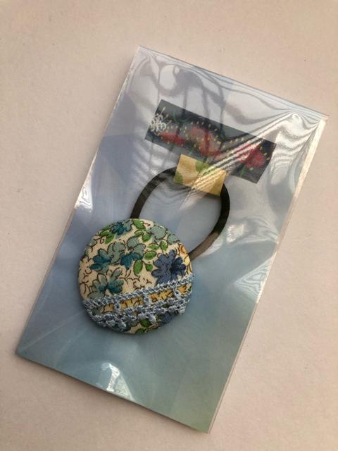 ハンドメイド  ヘアゴム 特大 くるみボタン 小花 レース < 女性ファッション  ハンドメイド  ヘアゴム 特大 くるみボタン 小花 レース < 女性ファッションの