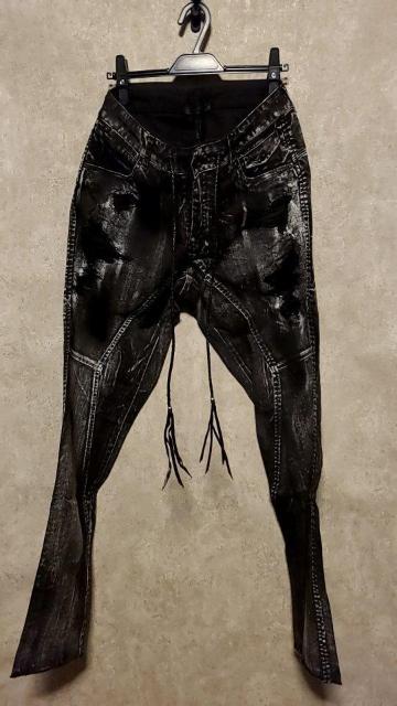 新品KMRiiケムリCotton Spandex Discharged Crush Pants 2 < ブランド  新品KMRiiケムリCotton Spandex Discharged Crush Pants 2 < ブランドの