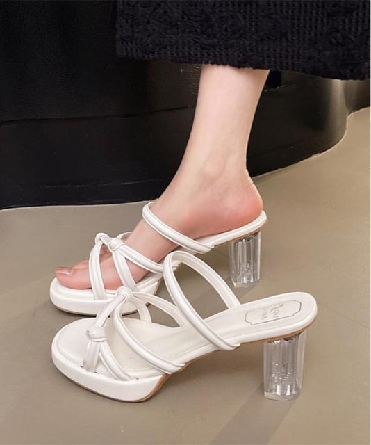 送料無料 新品 クロスストラップサンダルクリアヒール夏靴 < 女性ファッション  送料無料 新品 クロスストラップサンダルクリアヒール夏靴 < 女性ファッションの