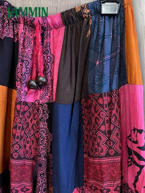 パッチワークワイドパンツ エスニック アジアン ヒッピー 個性派 パッチワーク < 女性ファッション パッチワークワイドパンツ エスニック アジアン ヒッピー 個性派 パッチワーク < 女性ファッションの