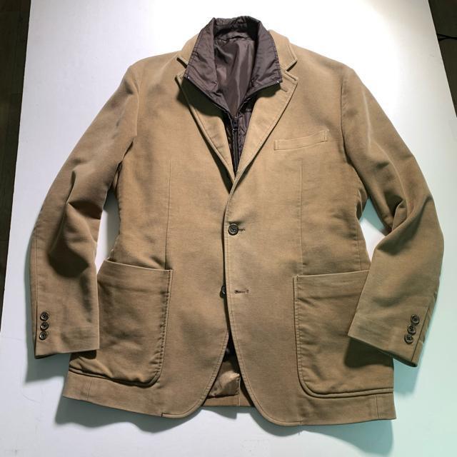 AS/im MICROTEX イタリア製生地 テーラードジャケット ベスト付 ベロア 秋冬 Lサイズ 三陽商会 キルティングベスト < 男性ファッション  AS/im MICROTEX イタリア製生地 テーラードジャケット ベスト付 ベロア 秋冬 Lサイズ 三陽商会 キルティングベスト < 男性ファッションの