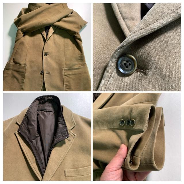 AS/im MICROTEX イタリア製生地 テーラードジャケット ベスト付 ベロア 秋冬 Lサイズ 三陽商会 キルティングベスト < 男性ファッション  AS/im MICROTEX イタリア製生地 テーラードジャケット ベスト付 ベロア 秋冬 Lサイズ 三陽商会 キルティングベスト < 男性ファッションの