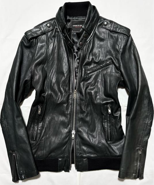 AMERICAN RAG CIE アメリカンラグシー 定価5万円程 柔らか 羊革 ラム レザー ジャケット ライダース アウター < 男性ファッション AMERICAN RAG CIE アメリカンラグシー 定価5万円程 柔らか 羊革 ラム レザー ジャケット ライダース アウター < 男性ファッションの
