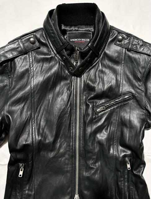 AMERICAN RAG CIE アメリカンラグシー 定価5万円程 柔らか 羊革 ラム レザー ジャケット ライダース アウター < 男性ファッション AMERICAN RAG CIE アメリカンラグシー 定価5万円程 柔らか 羊革 ラム レザー ジャケット ライダース アウター < 男性ファッションの
