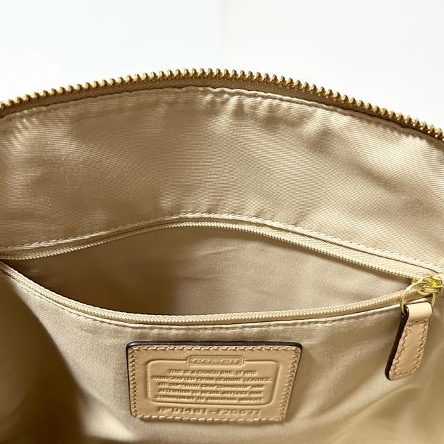coach コーチ ハンドバッグ ベージュ レザー F25671 無地 シンプル レディース < ブランド coach コーチ ハンドバッグ ベージュ レザー F25671 無地 シンプル レディース < ブランドの