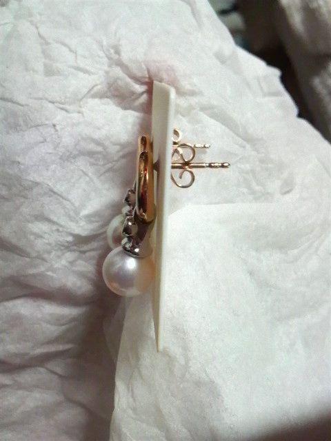 K18/8.5ミリ玉/プラチナ/ダイヤモンド/ 真珠/ Pt/18金 パール < 女性アクセサリー/時計  K18/8.5ミリ玉/プラチナ/ダイヤモンド/ 真珠/ Pt/18金 パール < 女性アクセサリー/時計の