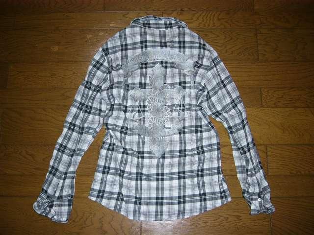 BACKBONEバックボーンエンブレムチェックシャツ黒M薄手ワイヤー < ブランド  BACKBONEバックボーンエンブレムチェックシャツ黒M薄手ワイヤー  < ブランドの