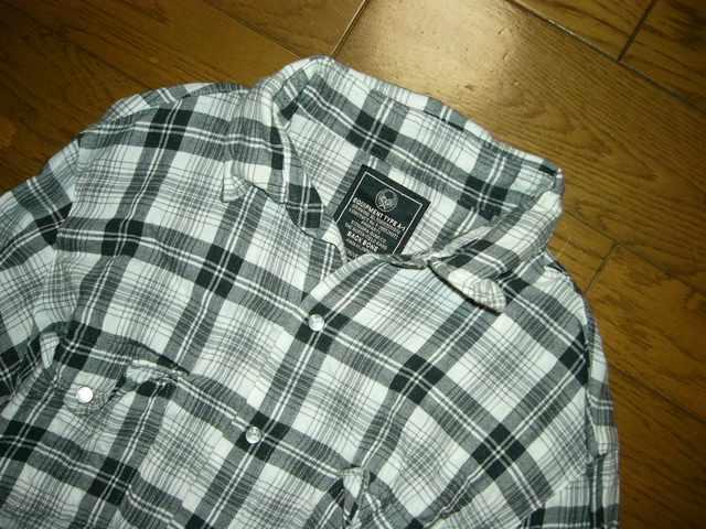 BACKBONEバックボーンエンブレムチェックシャツ黒M薄手ワイヤー < ブランド  BACKBONEバックボーンエンブレムチェックシャツ黒M薄手ワイヤー < ブランドの