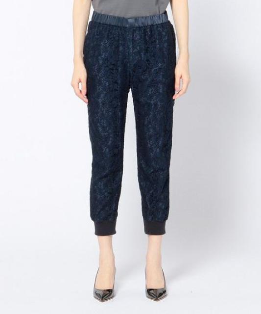 Drawer 15SS 定価87000円 レース リブ パンツ 38ネイビー < ブランド Drawer 15SS 定価87000円 レース リブ パンツ 38ネイビー < ブランドの