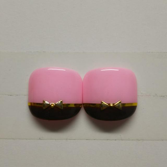 LBNYLA☆親指ペディ♪ミルキーピンク×ブラウンバイカラー大人キュート < 香水/コスメ/ネイル  LBNYLA☆親指ペディ♪ミルキーピンク×ブラウンバイカラー大人キュート  < 香水/コスメ/ネイルの