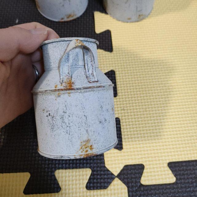 新品未使用☆アンティーク ブリキ缶 ミルク缶 ミニ < インテリア/ライフ 新品未使用☆アンティーク ブリキ缶 ミルク缶 ミニ < インテリア/ライフの