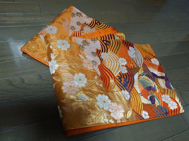 USED、六通の袋帯、おし鳥名物桜 < 女性ファッション  USED、六通の袋帯、おし鳥名物桜  < 女性ファッションの