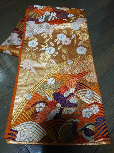 USED、六通の袋帯、おし鳥名物桜 < 女性ファッション  USED、六通の袋帯、おし鳥名物桜 < 女性ファッションの