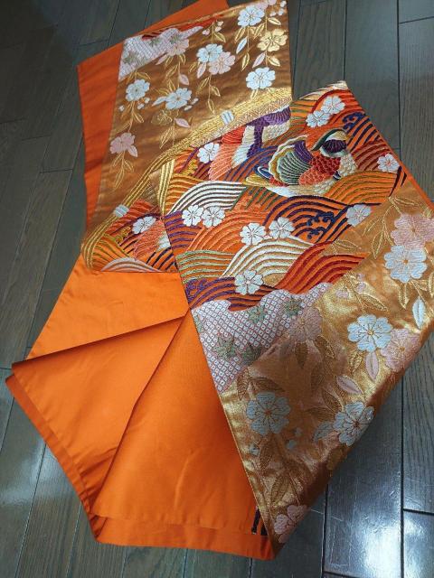 USED、六通の袋帯、おし鳥名物桜 < 女性ファッション  USED、六通の袋帯、おし鳥名物桜 < 女性ファッションの