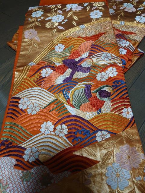 USED、六通の袋帯、おし鳥名物桜 < 女性ファッション  USED、六通の袋帯、おし鳥名物桜 < 女性ファッションの