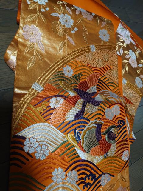 USED、六通の袋帯、おし鳥名物桜 < 女性ファッション  USED、六通の袋帯、おし鳥名物桜 < 女性ファッションの