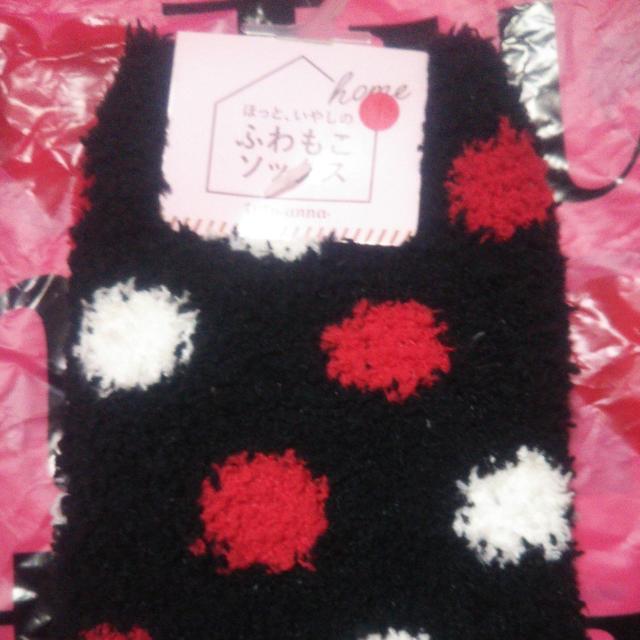 チュチュアンナ もこもこソックス黒×ドット柄 ルームソックス レディースソックス あったか靴下  22p〜25p 送料無料即決 < 女性ファッション  チュチュアンナ もこもこソックス黒×ドット柄 ルームソックス レディースソックス あったか靴下  22p〜25p 送料無料即決 < 女性ファッションの