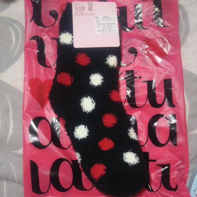 チュチュアンナ もこもこソックス黒×ドット柄 ルームソックス レディースソックス あったか靴下  22p〜25p 送料無料即決 < 女性ファッション  チュチュアンナ もこもこソックス黒×ドット柄 ルームソックス レディースソックス あったか靴下  22p〜25p 送料無料即決 < 女性ファッションの