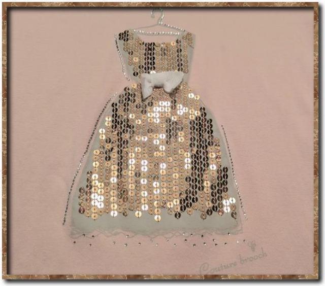 クチュールブローチ 飾り付き半袖カットソー 薄ピンク < ブランド クチュールブローチ 飾り付き半袖カットソー 薄ピンク < ブランドの