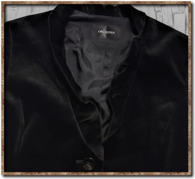 オーキディア ベロアジャケット 黒 < 女性ファッション オーキディア ベロアジャケット 黒 < 女性ファッションの