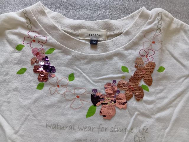 ☆ SERAPH ☆ Tシャッ セラフ ☆ 女の子用 ☆ 半袖 ☆ 130サイズ < キッズ/ベビー ☆ SERAPH ☆ Tシャッ セラフ ☆ 女の子用 ☆ 半袖 ☆ 130サイズ < キッズ/ベビーの