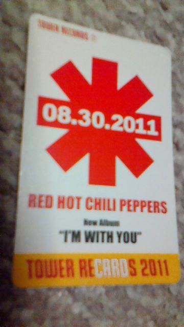 いろいろ使えるタワレカード!!REDHOTCHlLlPEPPERS(レッチリ)タワレコ < チケット/金券 いろいろ使えるタワレカード!!REDHOTCHlLlPEPPERS(レッチリ)タワレコ < チケット/金券の