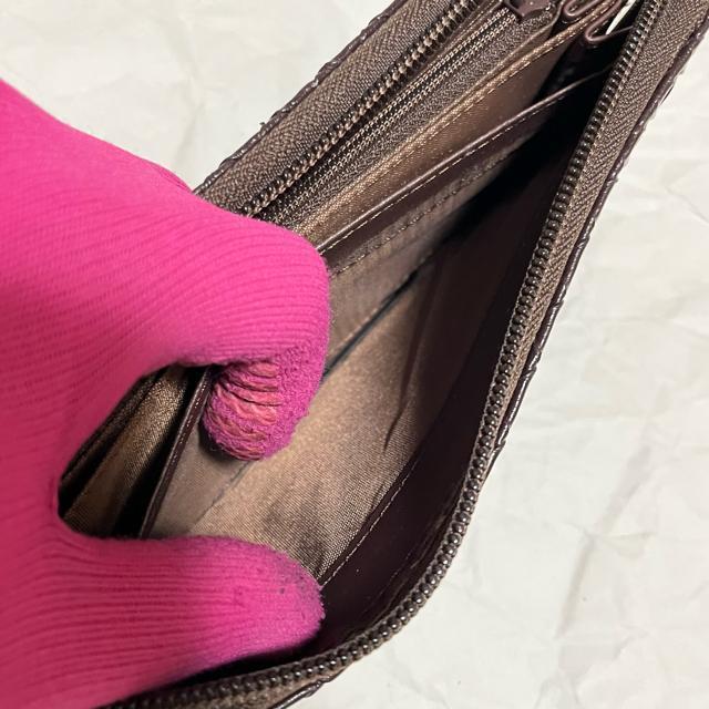 【美品】【山智】 編み込み柄 / ラウンドファスナー / 長財布 ダークブラウン < 男性ファッション 【美品】【山智】 編み込み柄 / ラウンドファスナー / 長財布 ダークブラウン < 男性ファッションの