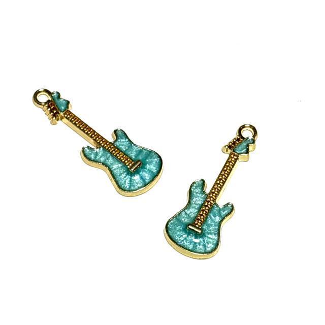 1654 エレキギター 楽器 水色 2個 金属パーツ アクセサリーチャーム ハンドメイド材料 プリント樹脂 < ペット/手芸/園芸 1654 エレキギター 楽器 水色 2個 金属パーツ アクセサリーチャーム ハンドメイド材料 プリント樹脂 < ペット/手芸/園芸の