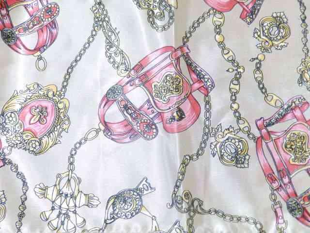 《New》スタイルアクセント★スタイリッシュ・光沢*チェーン柄スカーフ<ベージュ> < 男性ファッション  《New》スタイルアクセント★スタイリッシュ・光沢*チェーン柄スカーフ<ベージュ> < 男性ファッションの