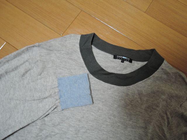 カシュカCASHCA ENGLAND薄手ニットカットソーS灰系カシミヤ混 < 男性ファッション  カシュカCASHCA ENGLAND薄手ニットカットソーS灰系カシミヤ混 < 男性ファッションの